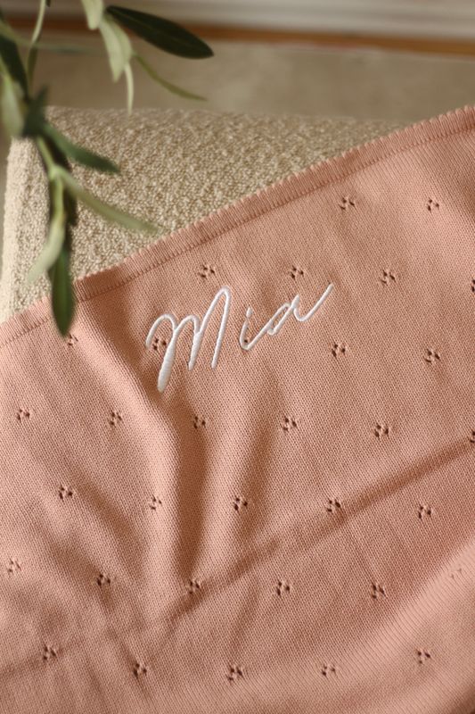Pointelle babyteppe - rose dream