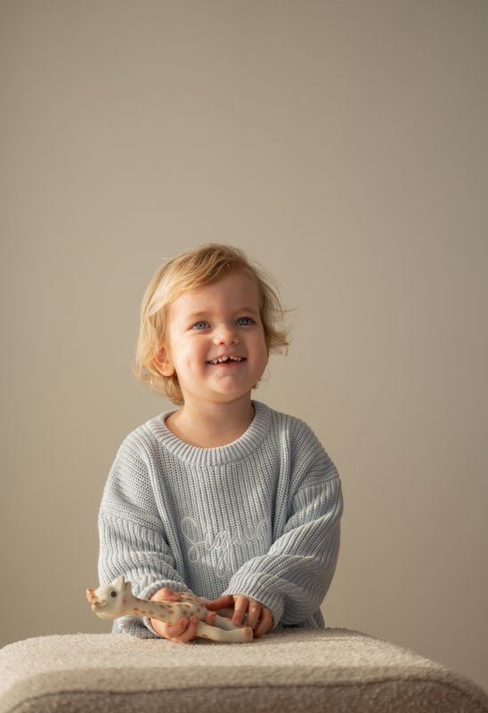 Knit genser - blue whisper