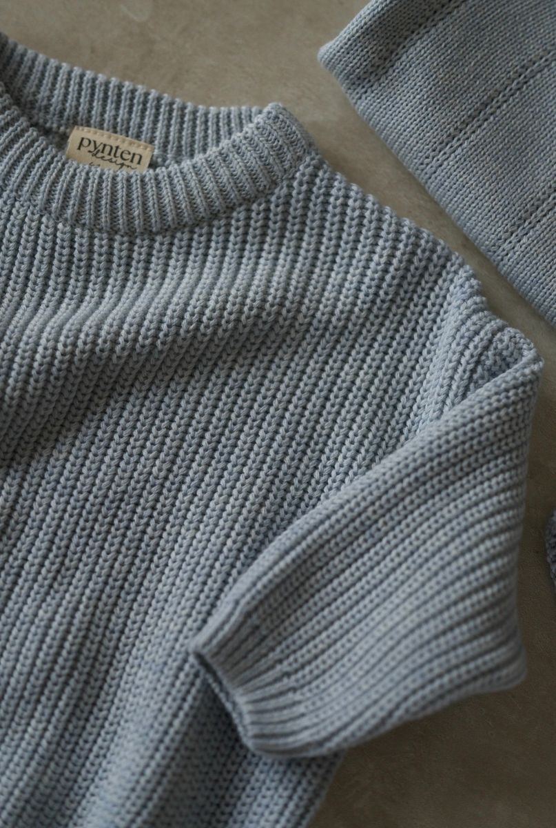 Knit genser - blue whisper