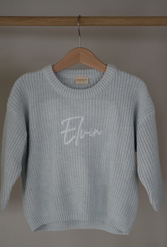 Knit genser - blue whisper