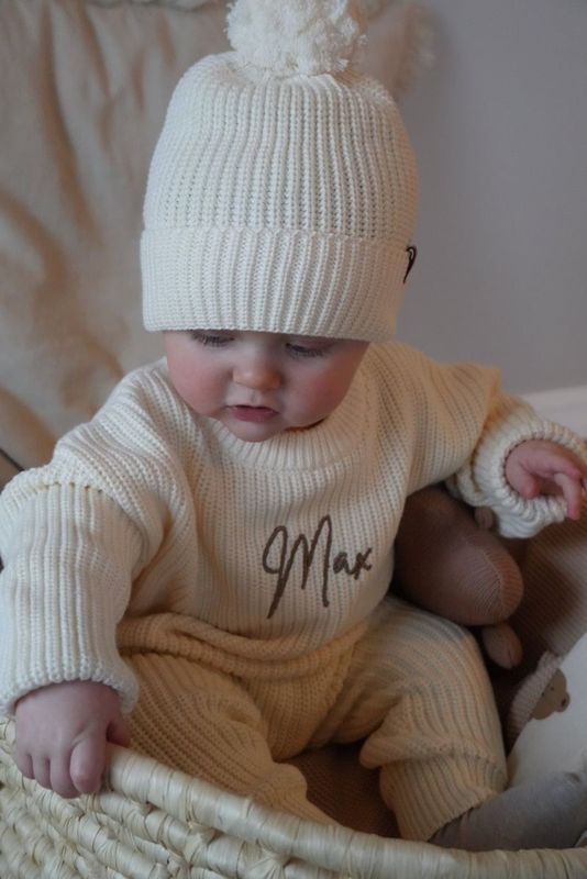 Knit bukse barn - cream