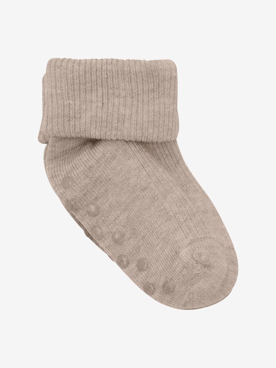 Minymo sokker med antiskli - silver mink melange