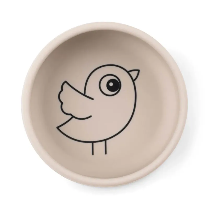 Babys første spisesett Birdee - sand