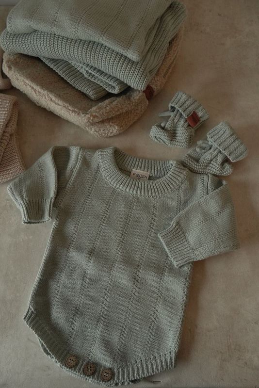 Tiny romper - minty breeze