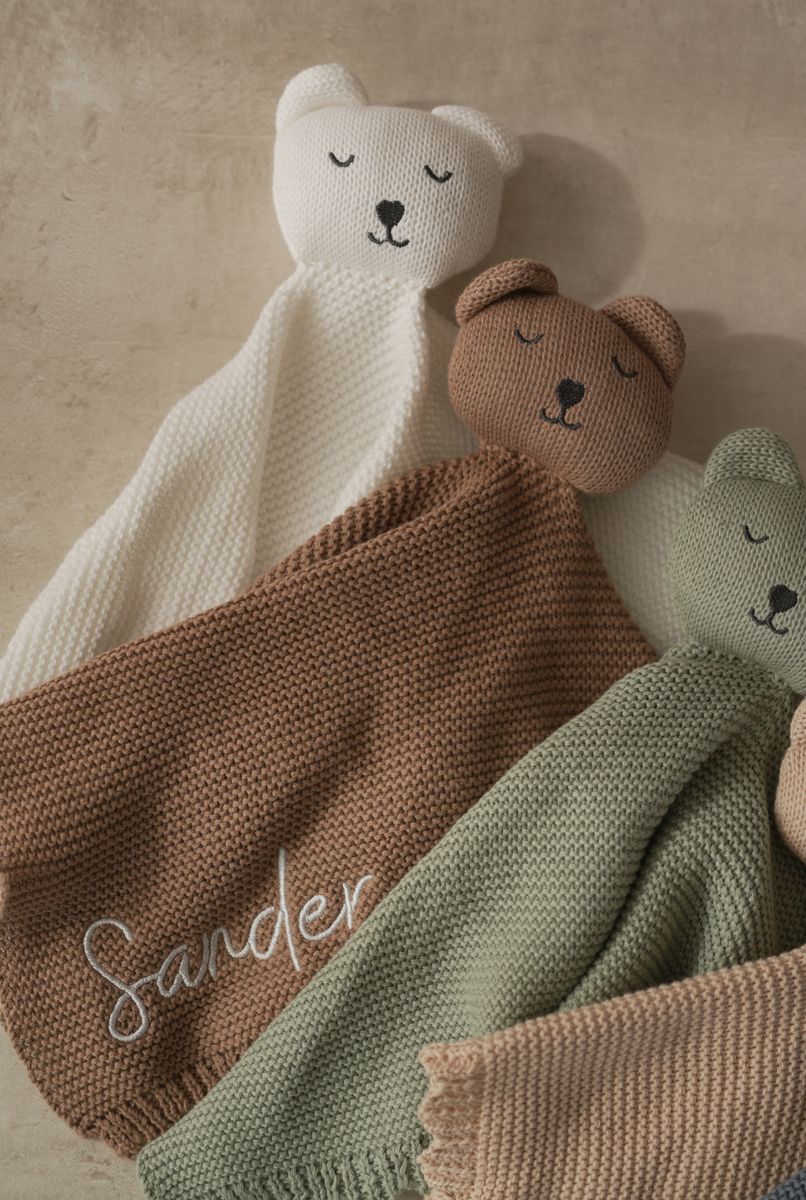 Soft koseklut bamse - sage