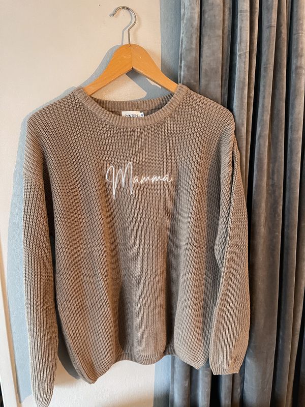 Knit genser voksen - taupe