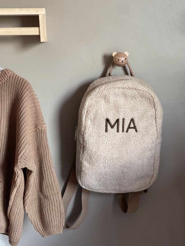 Teddy ryggsekk barn - light beige