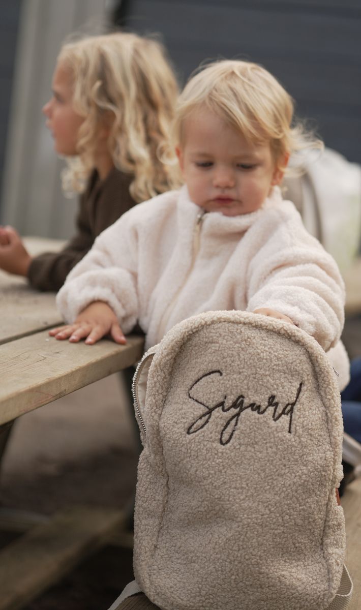 Teddy ryggsekk barn - light beige