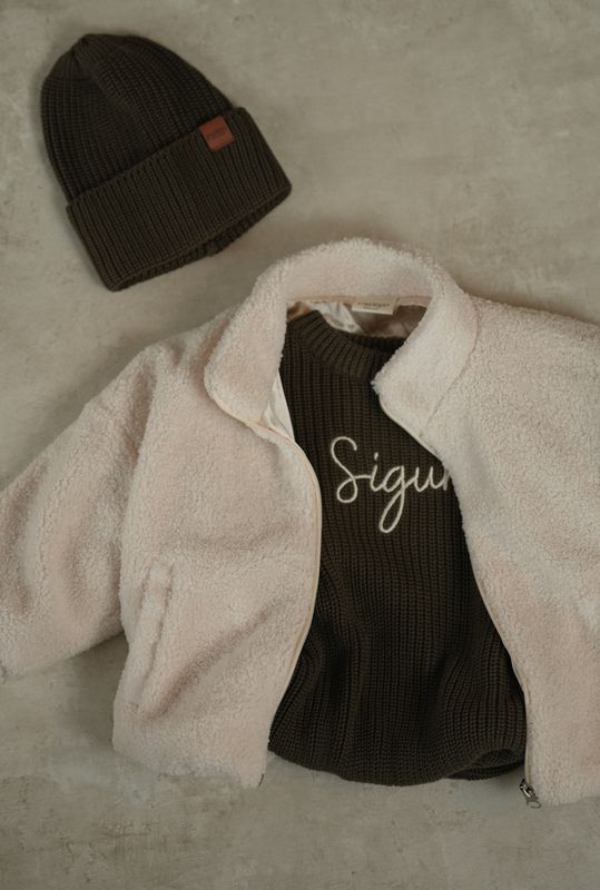 Knit genser barn - brown