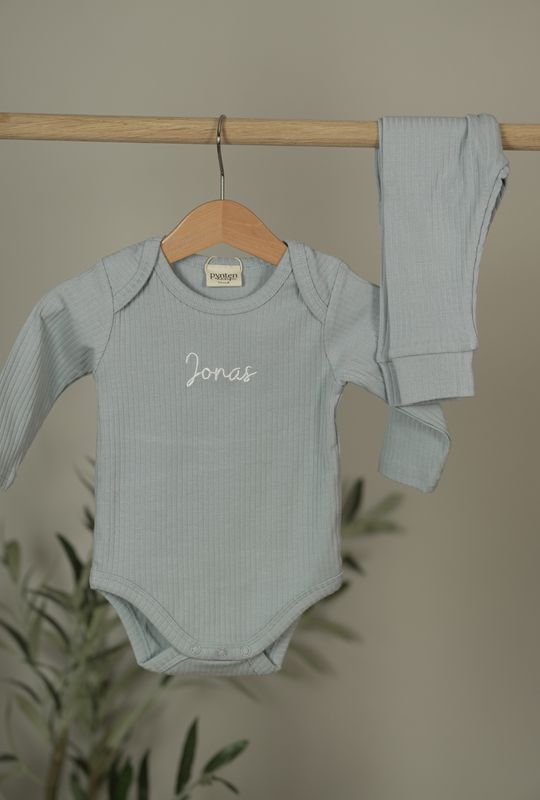 Basic rib sett - dusty blue