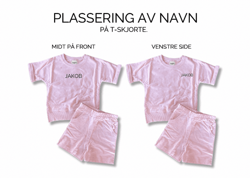 Summer sett shorts + t-skjorte - rosa