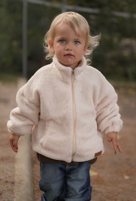Cloud teddy jakke - cream