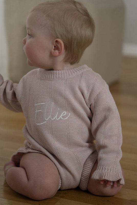 Tiny frill romper - pink mist