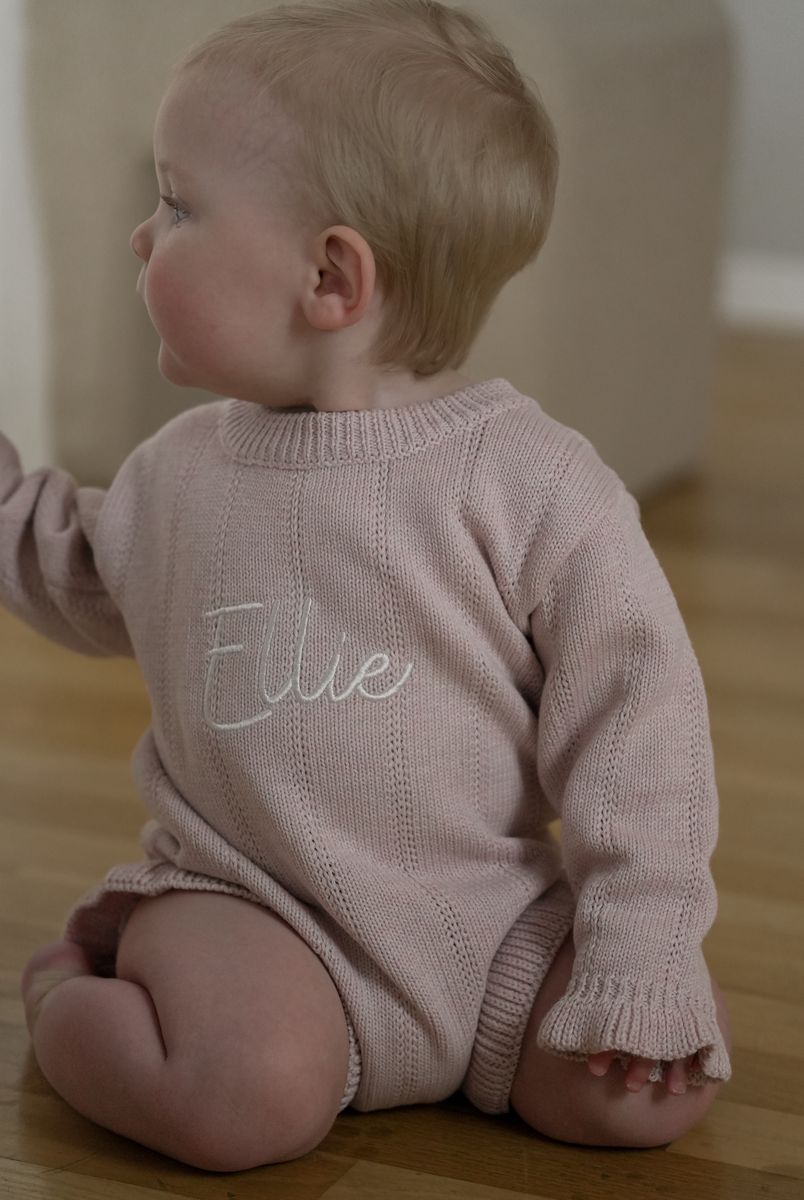 Tiny frill romper - pink mist