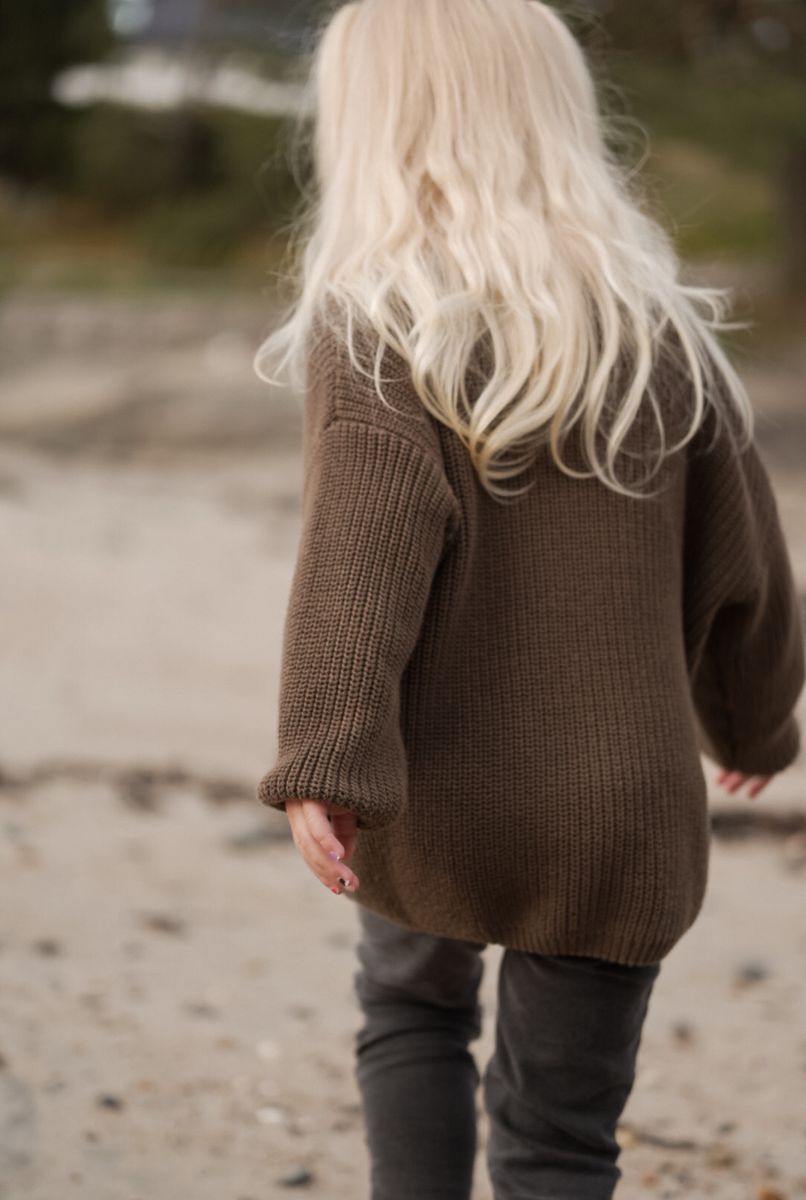 Knit genser barn - brown