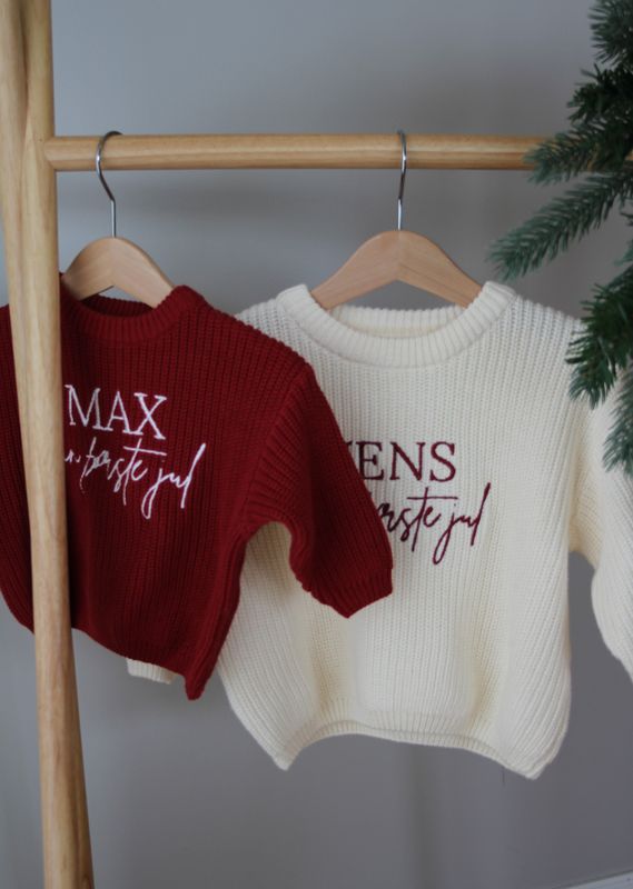 Knit genser - cranberry