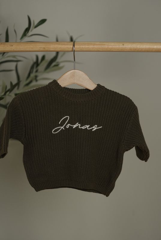 Knit genser barn - brown