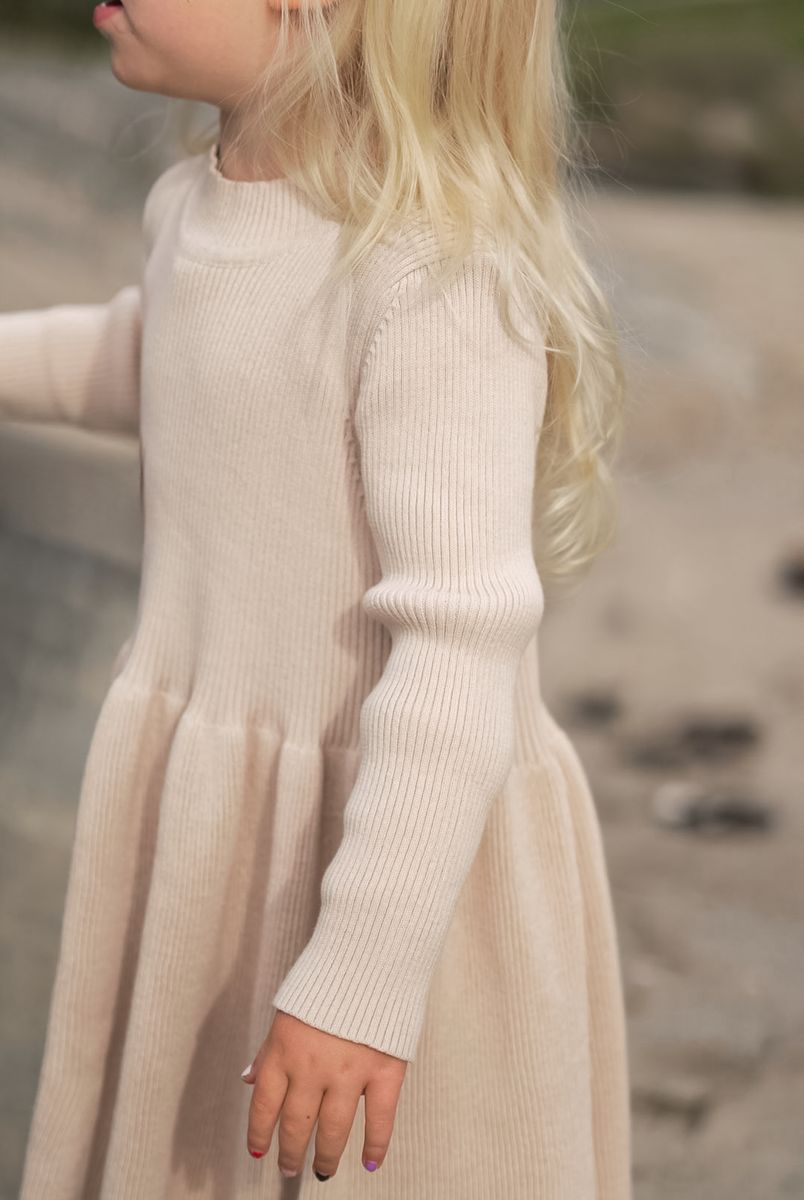 Aura Knit kjole - sand