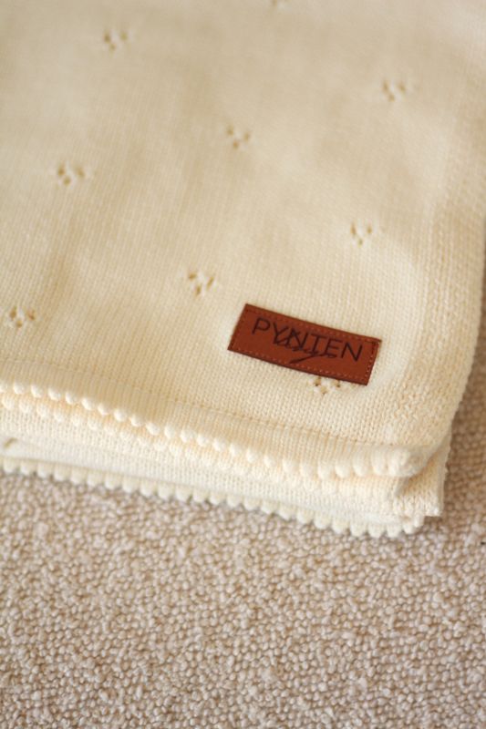 Pointelle babyteppe - ivory