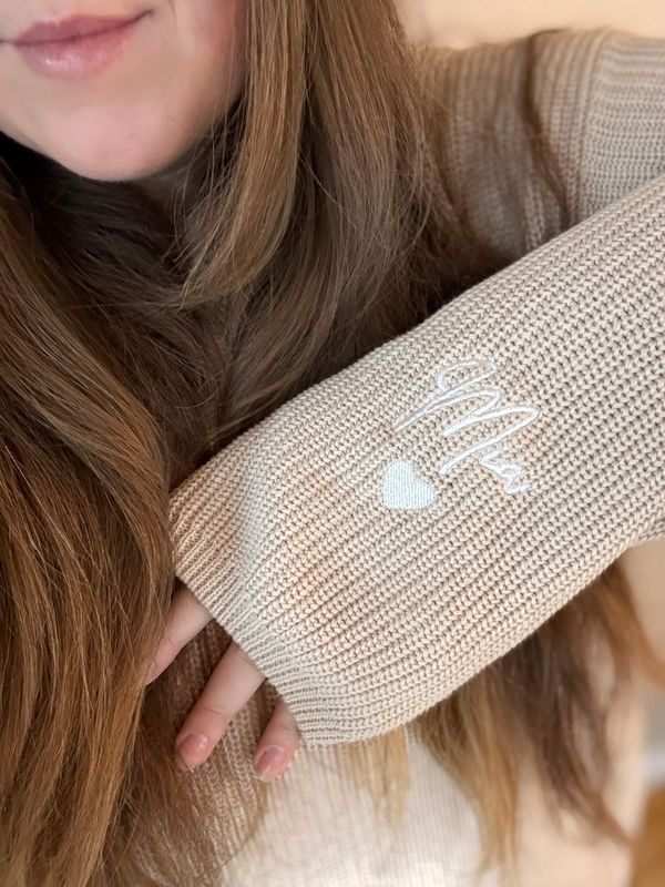 Knit genser voksen - sand