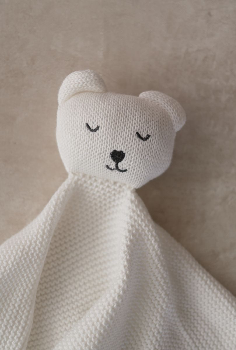 Soft koseklut bamse - white