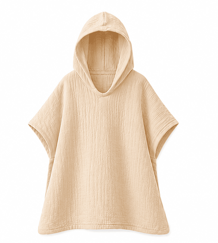 Badeponcho med hette - sand