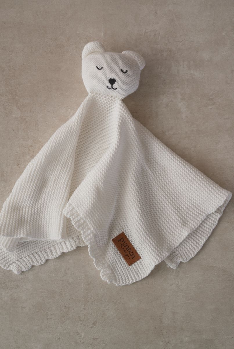Soft koseklut bamse - white