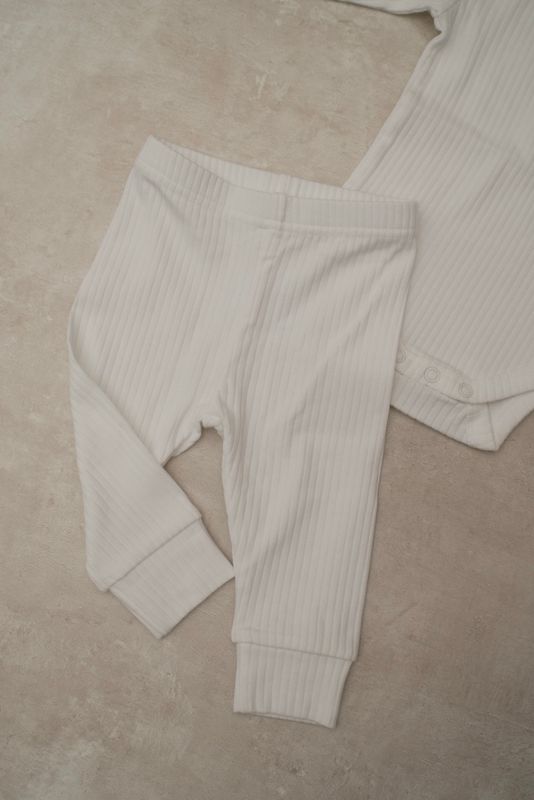Basic rib sett - white