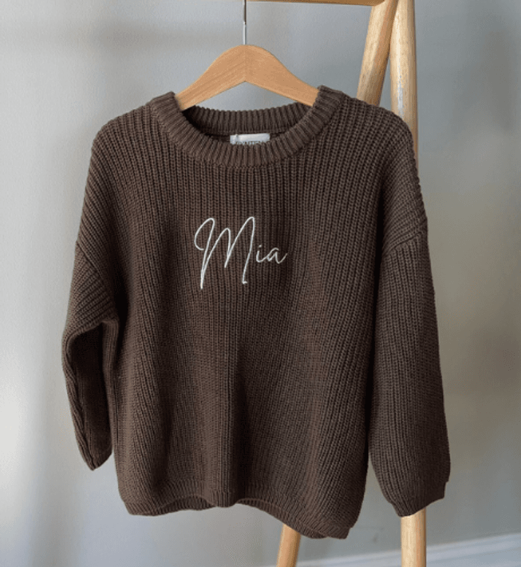 Knit genser barn - brown