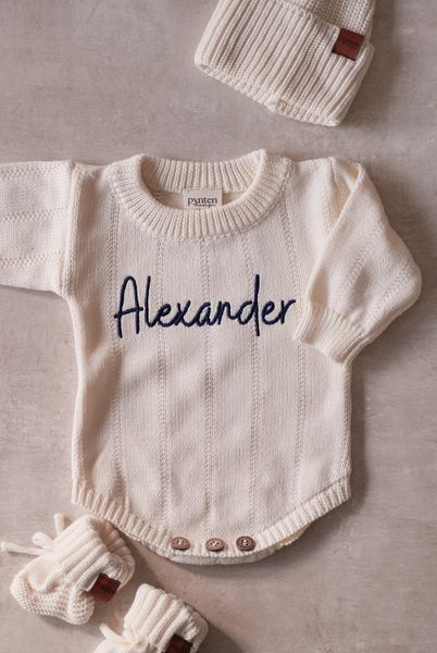 Hovedbilde Knit babytøfler - cream