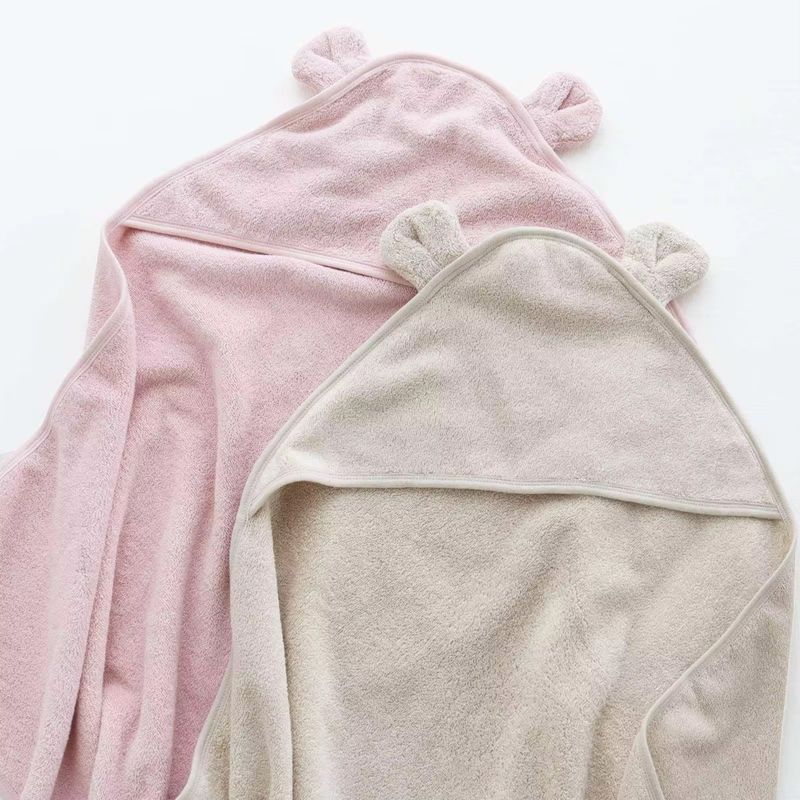 Badehåndkle med hette - pink