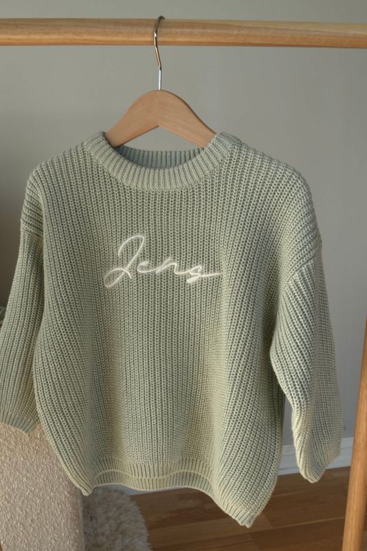 Knit genser barn - minty breeze