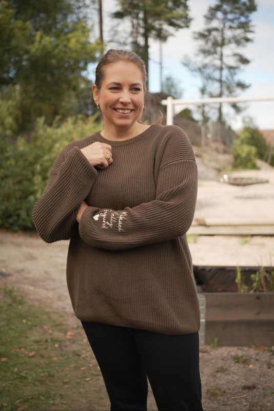 Knit genser voksen - brown