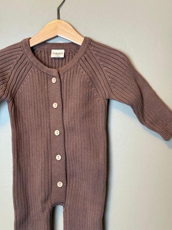 Ribb heldress - chocolate brown